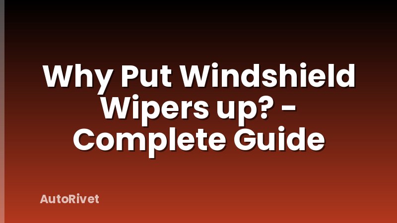 Why Put Windshield Wipers up? - Complete Guide