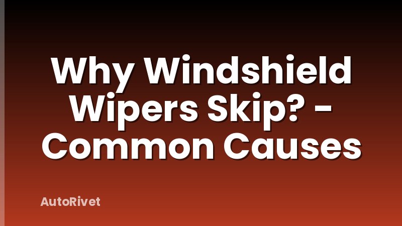 Why Windshield Wipers Skip? - Common Causes
