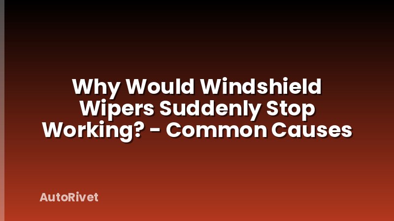 Why Would Windshield Wipers Suddenly Stop Working? - Common Causes