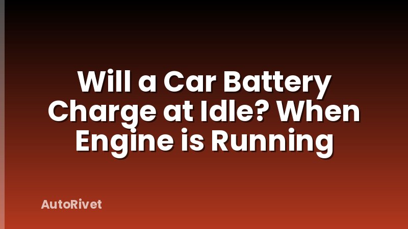 Will a Car Battery Charge at Idle? When Engine is Running