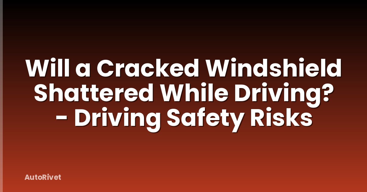 Will a Cracked Windshield Shattered While Driving? - Driving Safety Risks