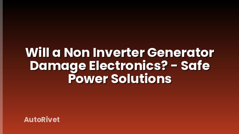 Will a Non Inverter Generator Damage Electronics? - Safe Power Solutions