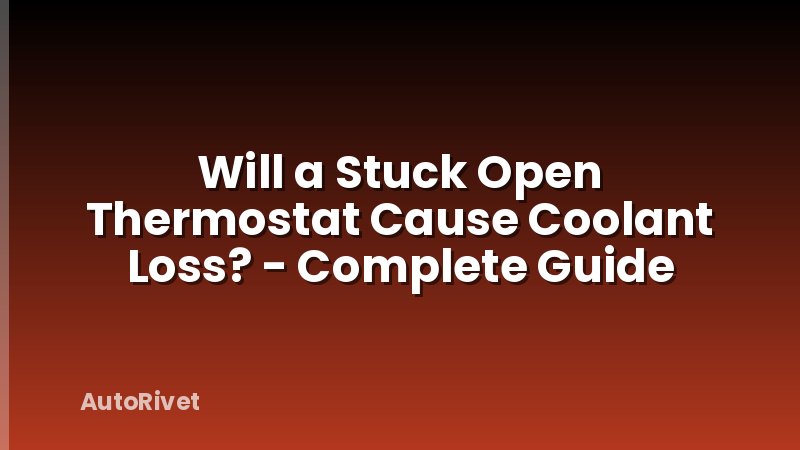 Will a Stuck Open Thermostat Cause Coolant Loss? - Complete Guide
