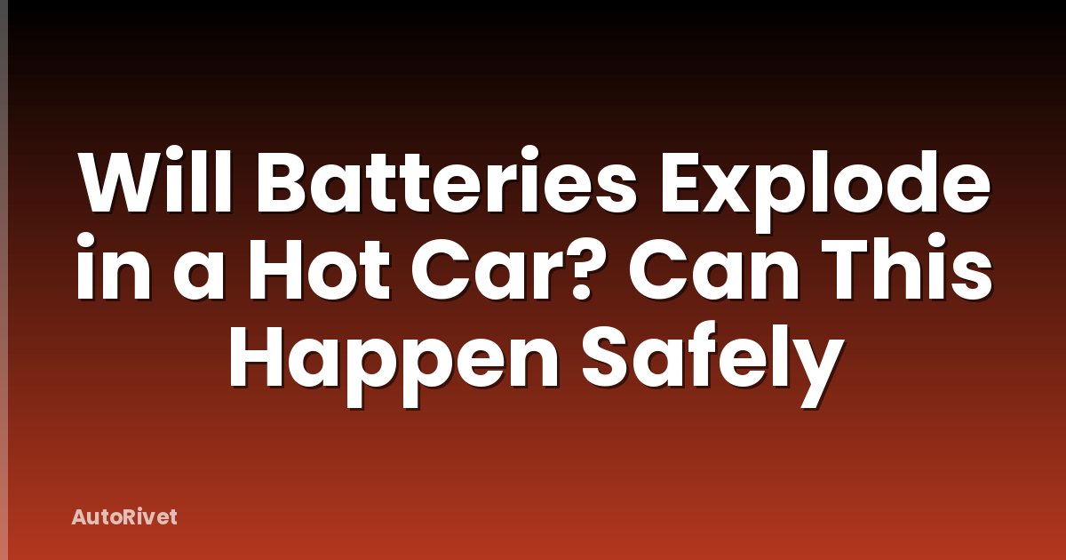 Will Batteries Explode in a Hot Car? Can This Happen Safely