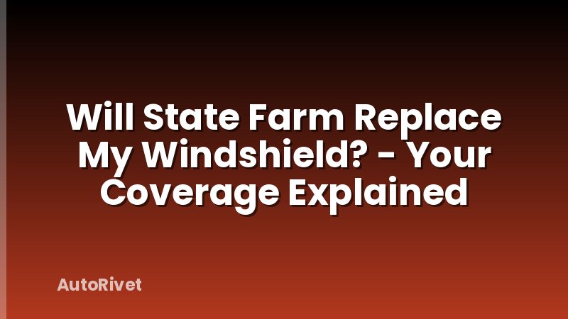 Will State Farm Replace My Windshield? - Your Coverage Explained